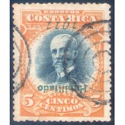 Costa Rica 78c 1911 Mauro Fernández s/b invertida usado