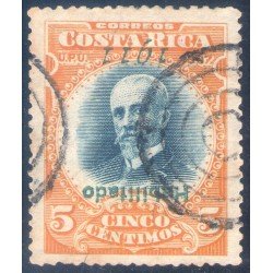 Costa Rica 78c 1911 Mauro Fernández s/b invertida usado Costa Rica 78c 1911 Mauro Fernández s/b invertida usado