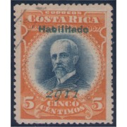 Costa Rica 78b 1911 Mauro Fernández usado sb 2911