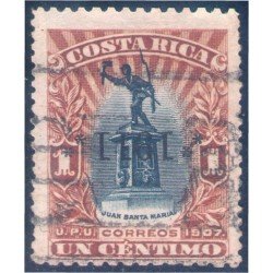 Costa Rica 74b 1911 Estatua de J. Santa María s/b invertida usado Costa Rica 74b 1911 Estatua de J. Santa María s/b invertida usado