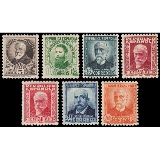 España Spain 655/61 1931/32 Personajes MNH