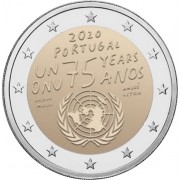 Portugal 2020 2 € euros conmemorativos Av Naciones Unidas ONU