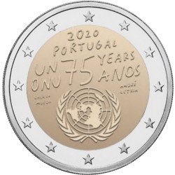 Portugal 2020 2 € euros conmemorativos Av Naciones Unidas ONU Portugal 2020 2 € euros conmemorativos Av Naciones Unidas ONU