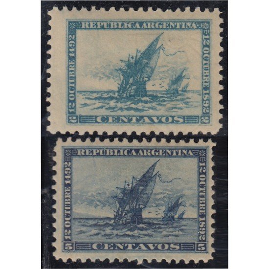Argentina 92/93 1892 4º Centenario del descubrimiento de América MH Argentina 92/93 1892 4º Centenario del descubrimiento de América MH