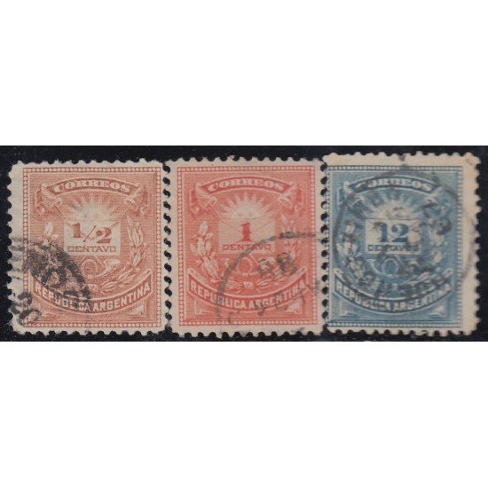 Argentina 57/59 1884/85 República Argentina Números usados