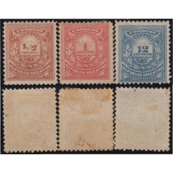 Argentina 57/59 1884/85 República Argentina Números MH Argentina 57/59 1884/85 República Argentina Números MH