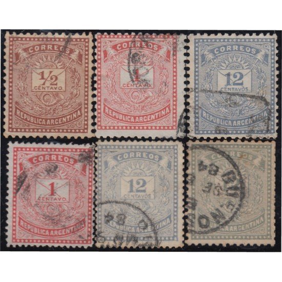 Argentina 51/56 1882 República Argentina Números usado