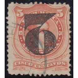 Argentina 30a 1877 Bernadino Rivadavia usado
