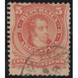 Argentina 18a 1867/73 Bernadino Rivadavia usado Argentina 18a 1867/73 Bernadino Rivadavia usado