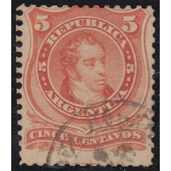 Argentina 18a 1867/73 Bernadino Rivadavia usado Argentina 18a 1867/73 Bernadino Rivadavia usado