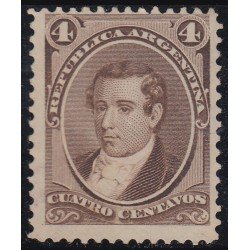 Argentina 17 1867/73 Mariano Moreno sin goma Argentina 17 1867/73 Mariano Moreno sin goma