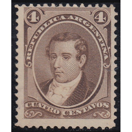 Argentina 17 1867/73 Mariano Moreno sin goma