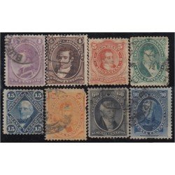 Argentina 16/23 1867/73 Grandes figuras usado Argentina 16/23 1867/73 Grandes figuras usado