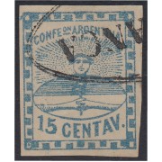 Argentina 4B 1861 Confederación Confederation usados