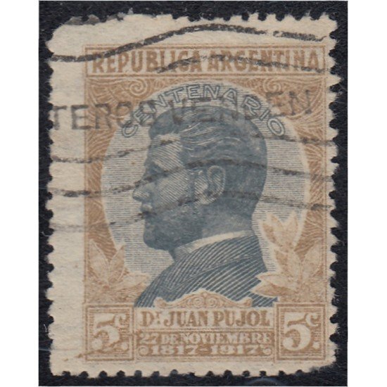 Argentina 240 1918 Dr Juan Pujol usado Argentina 240 1918 Dr Juan Pujol usado