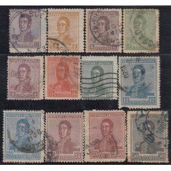 Argentina 228/39 1918/19 Gral José de San Martín usados Argentina 228/39 1918/19 Gral José de San Martín usados
