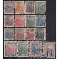 Argentina 177/92 1912/15 República de Argentina Paisano usados Argentina 177/92 1912/15 República de Argentina Paisano usados