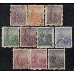 Argentina 167/76 1911 República de Argentina Paisano usados Argentina 167/76 1911 República de Argentina Paisano usados