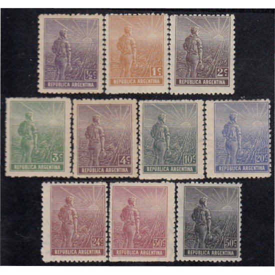 Argentina 167/76 1911 República de Argentina Paisano MH Argentina 167/76 1911 República de Argentina Paisano MH