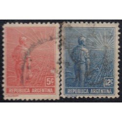 Argentina 165/66 1911 República de Argentina Paisano usados Argentina 165/66 1911 República de Argentina Paisano usados