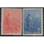 Argentina 165/66 1911 República de Argentina Paisano MH