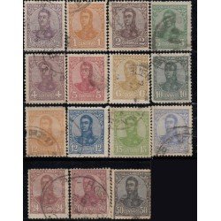 Argentina 132/46 1908/09 Efígie de San Martín usados Argentina 132/46 1908/09 Efígie de San Martín usados