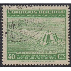 Chile 212 1945 Faro Monumental usado Chile 212 1945 Faro Monumental usado