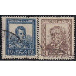 Chile 151/52 1931/32 Gral Bulnes y O´Higgins usados Chile 151/52 1931/32 Gral Bulnes y O´Higgins usados