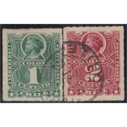 Chile 32/33 1894 Cristobal Colón usados Chile 32/33 1894 Cristobal Colón usados