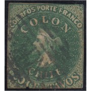 Chile 10a 1861/67 Cristobal Colón usado