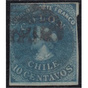 Chile 9a 1861/67 Cristobal Colón usado