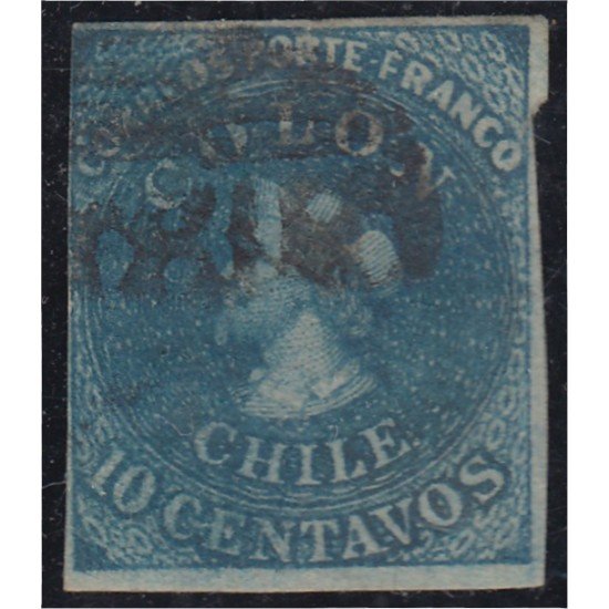 Chile 9a 1861/67 Cristobal Colón usado Chile 9a 1861/67 Cristobal Colón usado