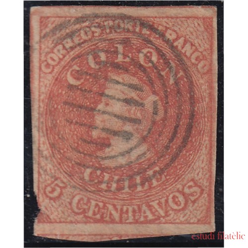 Chile 5d 1856/66 Cristobal Colón usado
