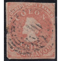 Chile 5c 1856/66 Cristobal Colón usado Chile 5c 1856/66 Cristobal Colón usado