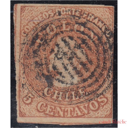 Chile 5a 1856/66 Cristobal Colón usado