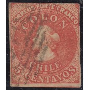 Chile 5 1856/66 Cristobal Colón usado
