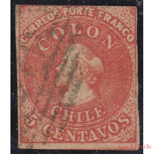Chile 5 1856/66 Cristobal Colón usado