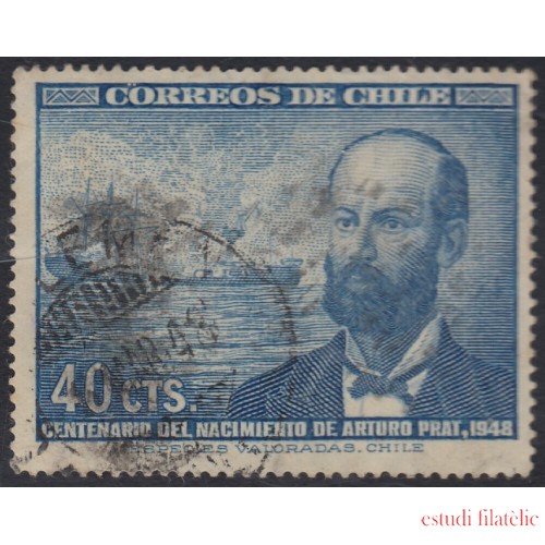 Chile 220 1948 Centenario del Nacimiento de Arturo Prat usado