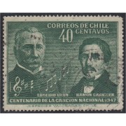Chile 218 1947 Centenario del Himno Nacional usado