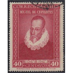 Chile 217 1947 4º Centenario del nacimiento de Cervantes usado Chile 217 1947 4º Centenario del nacimiento de Cervantes usado
