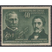 Chile 218 1947 Centenario del Himno Nacional MNH
