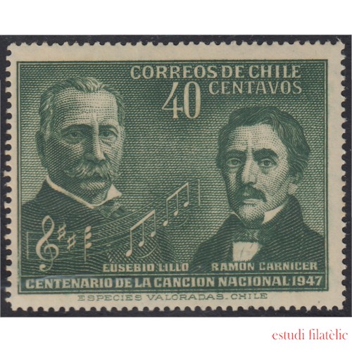 Chile 218 1947 Centenario del Himno Nacional MNH