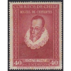 Chile 217 1947 4º Centenario del nacimiento de Cervantes MNH Chile 217 1947 4º Centenario del nacimiento de Cervantes MNH