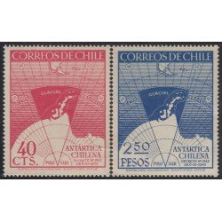 Chile 215/16 1947 Antártida chilena MNH Chile 215/16 1947 Antártida chilena MNH