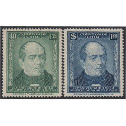 Chile 213/14 1946 80º Aniversario de la muerte de Andrés Bello MNH Chile 213/14 1946 80º Aniversario de la muerte de Andrés Bello MNH
