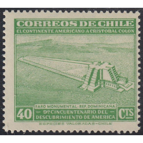 Chile 212 1945 Faro Monumental MNH