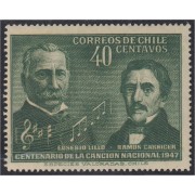 Chile 218 1947 Centenario del Himno Nacional MH