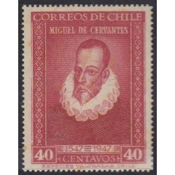 Chile 217 1947 4º Centenario del nacimiento de Cervantes MH Chile 217 1947 4º Centenario del nacimiento de Cervantes MH