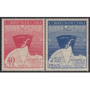 Chile 215/16 1947 Antártida chilena MH