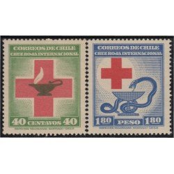 Chile 210/11 1944/45 80º Aniversario de la Cruz Roja MH Chile 210/11 1944/45 80º Aniversario de la Cruz Roja MH